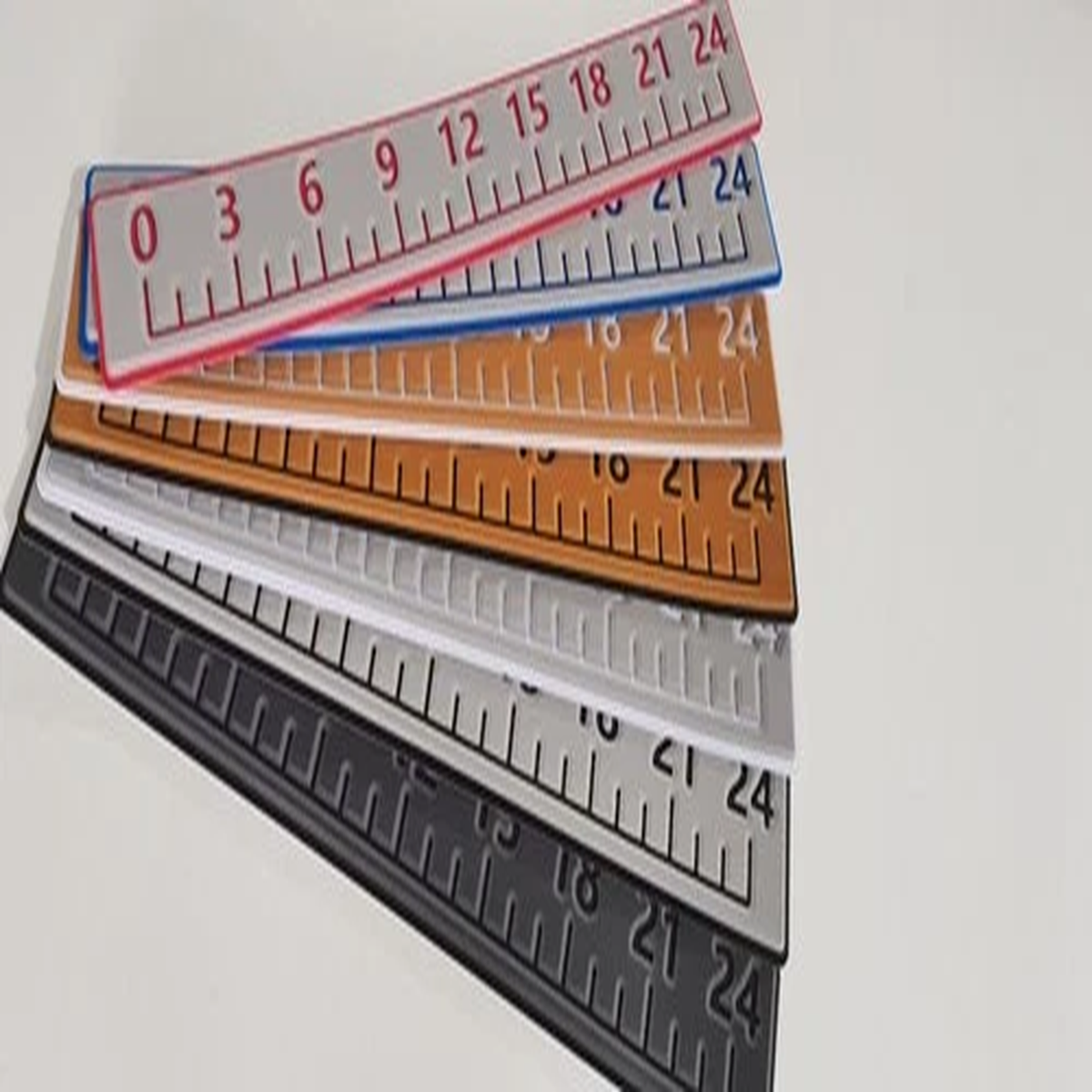 24" Seadek Style EVA Fish Ruler, Faux Teak Fishing Measure Mat, Boat Deck Pad