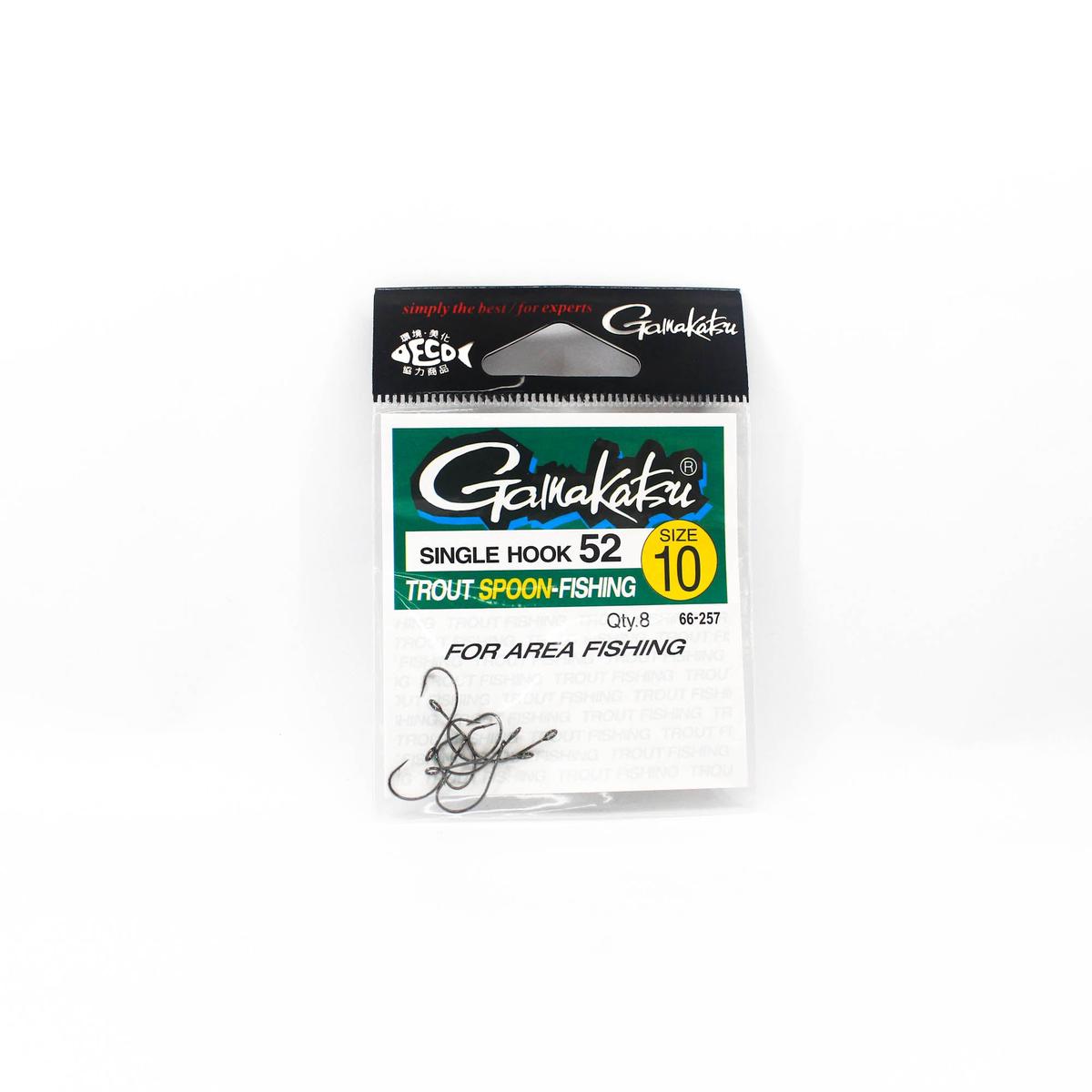 Gamakatsu 66257 Single Hook 52 Spoon Hook Size 10 ,8 Per pack (1347)