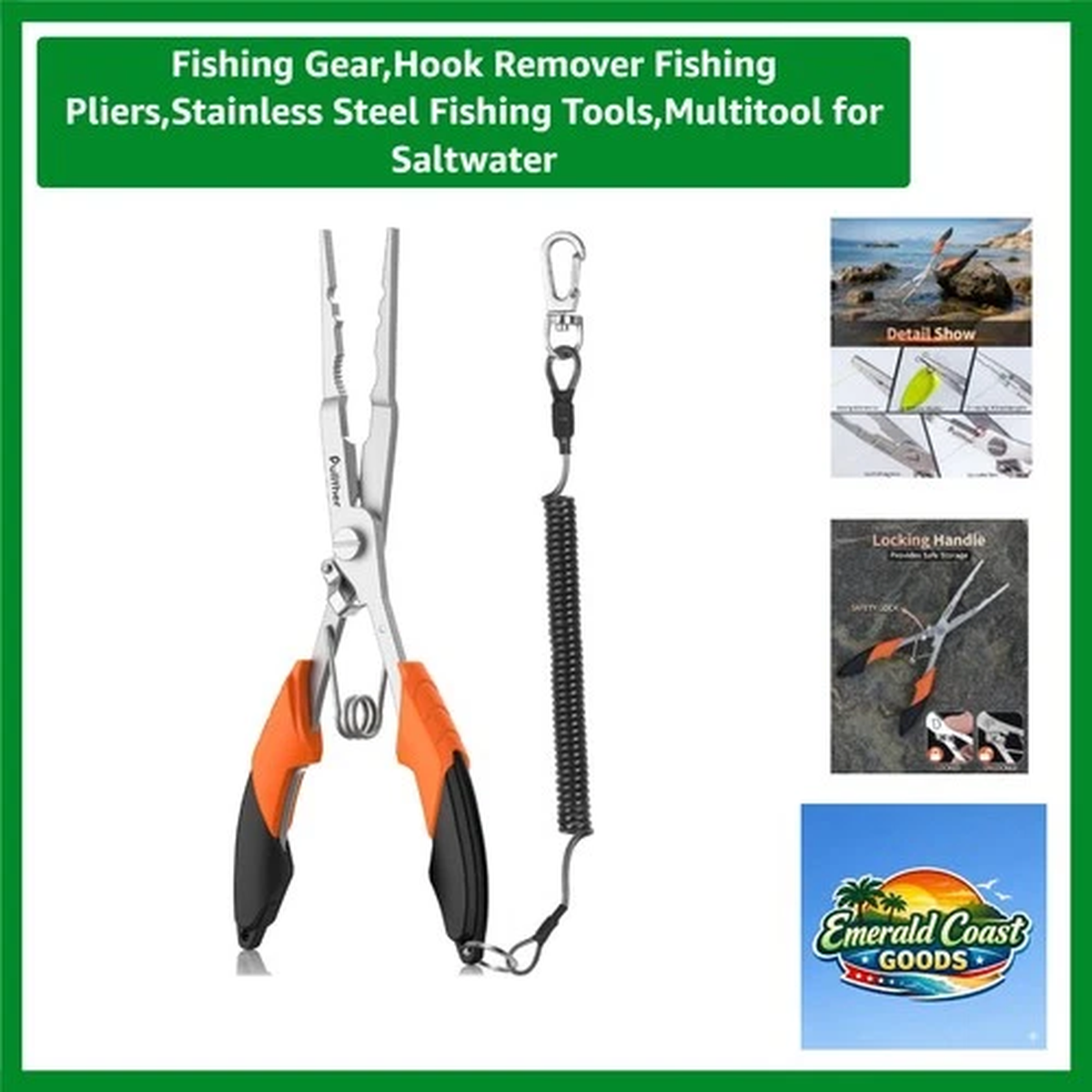 Multi-Functional Fishing Pliers with TPR Handles - Perfect for Saltwater Anglers