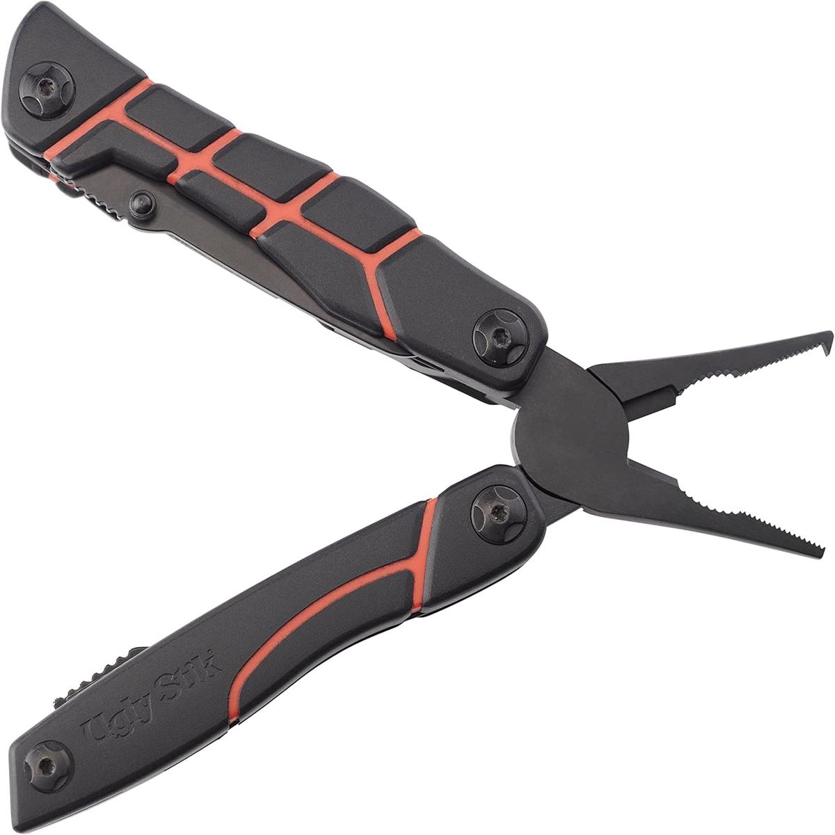 Shakespeare Ugly Stik Ugly Tools Multitool Knife for Fishing, 11-in-1 Fishing Tool for Anglers, Includes Pliers, Scissors, Knife, and Screwdriver, Non-Slip Grip Handle