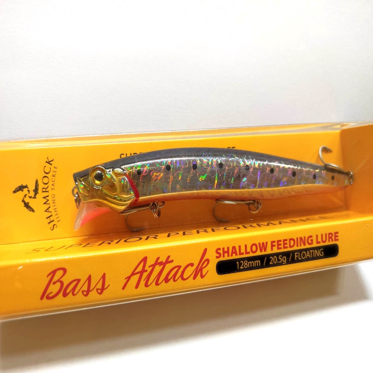 Shamrock Bass Attack Shallow Feed 128mm Bleeding Sardine