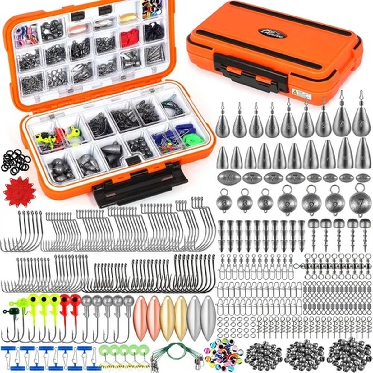 Fishing Gear Accessories Kit 449PCS Fishing Tackle Box with Tackle Fishing Hooks