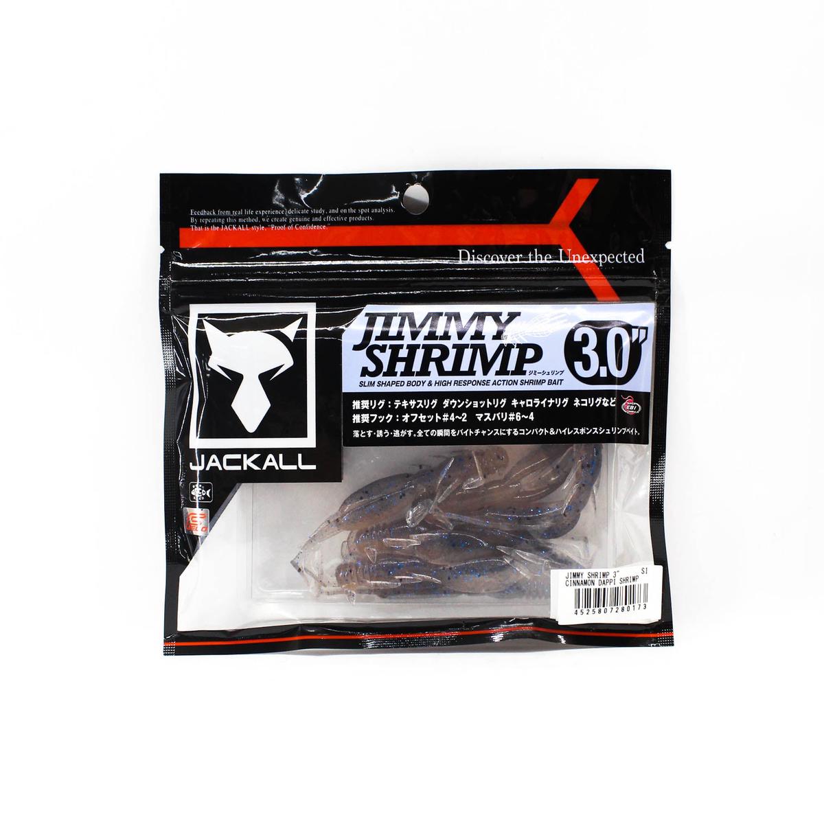 Jackall Soft Lure Jimmy Shrimp 3 Inches Cinnamon Dappi Shrimp (0173)