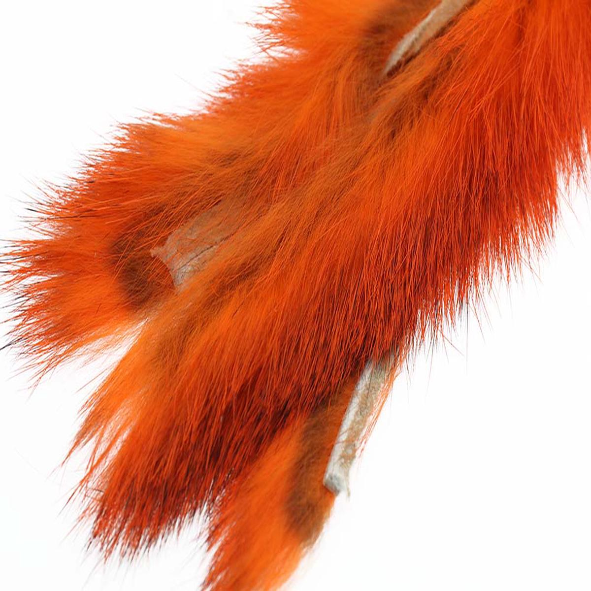 3 mm Rabbit Zonkerstrip - Gray Dyed Orange