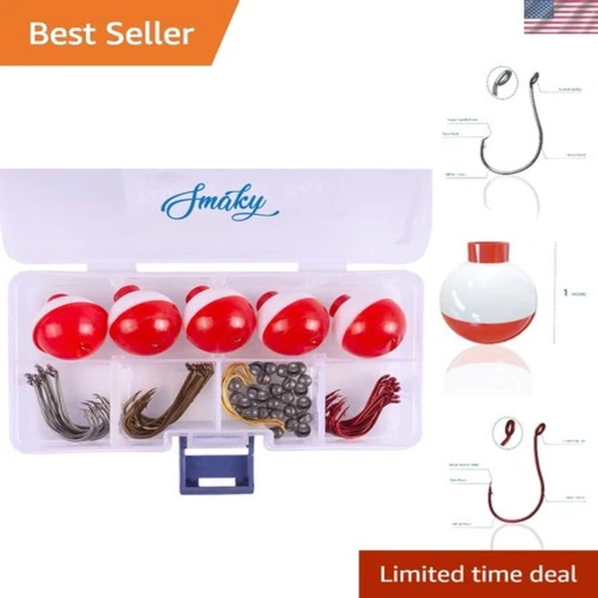 80-Piece Fishing Tackle Kit for Beginners: Complete Gear in Portable Box