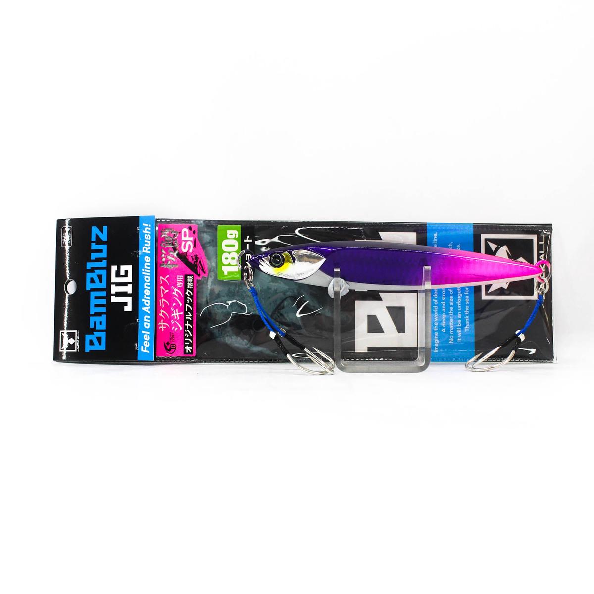 Jackall Metal Jig Bambluz Short 180 grams Sakura Purple Pink Glow (2599)