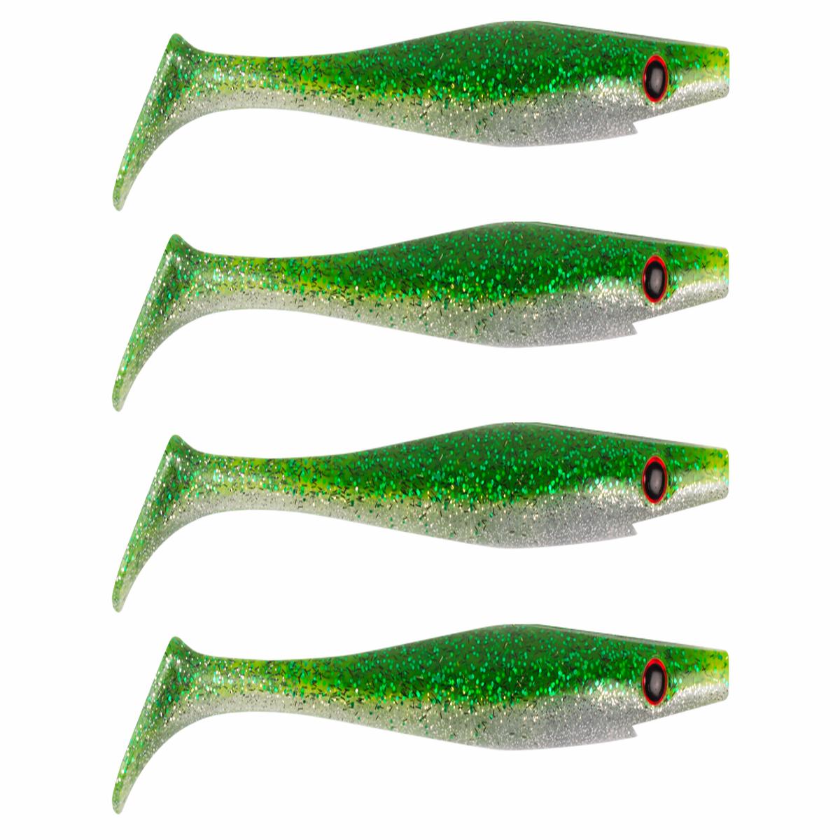 Strike Pro Pig Shad Nano 15cm 20g #117 Green Shad Flash