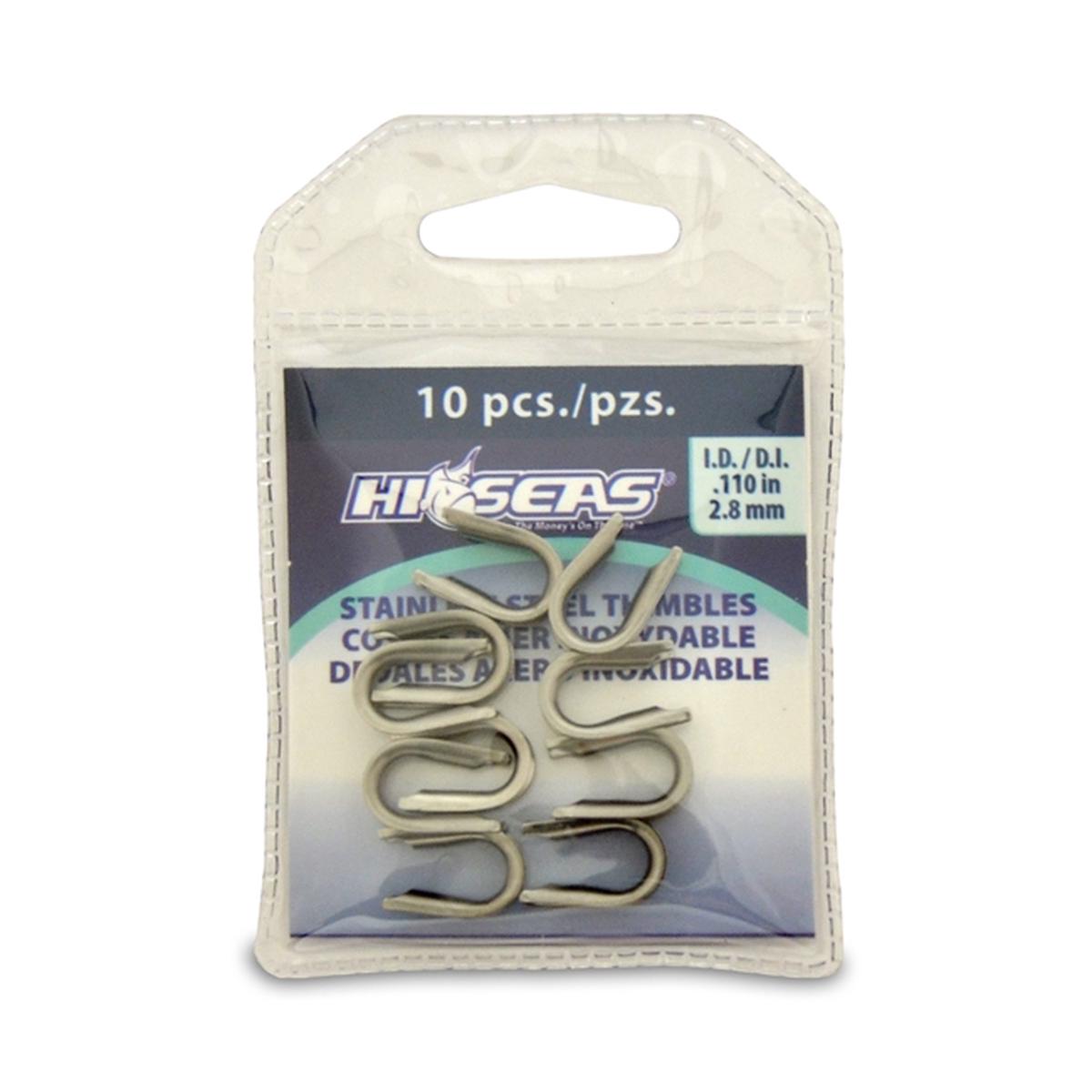AFW HI Seas Stainless Steel Thimbles, Medium, 10 pc