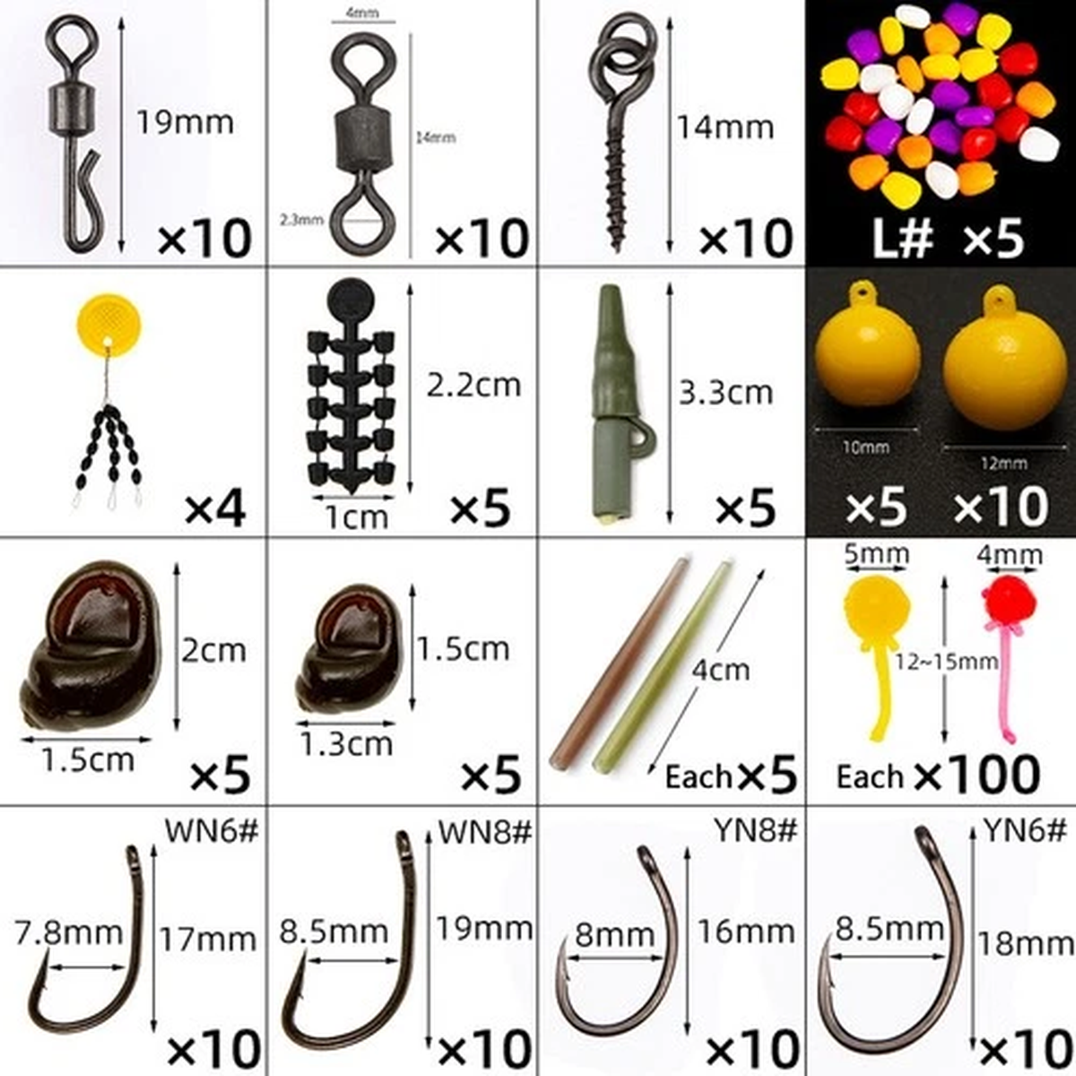 Hot 328pcs Carp Fishing Equipment Kit Convenient Storage Solution For Versatile