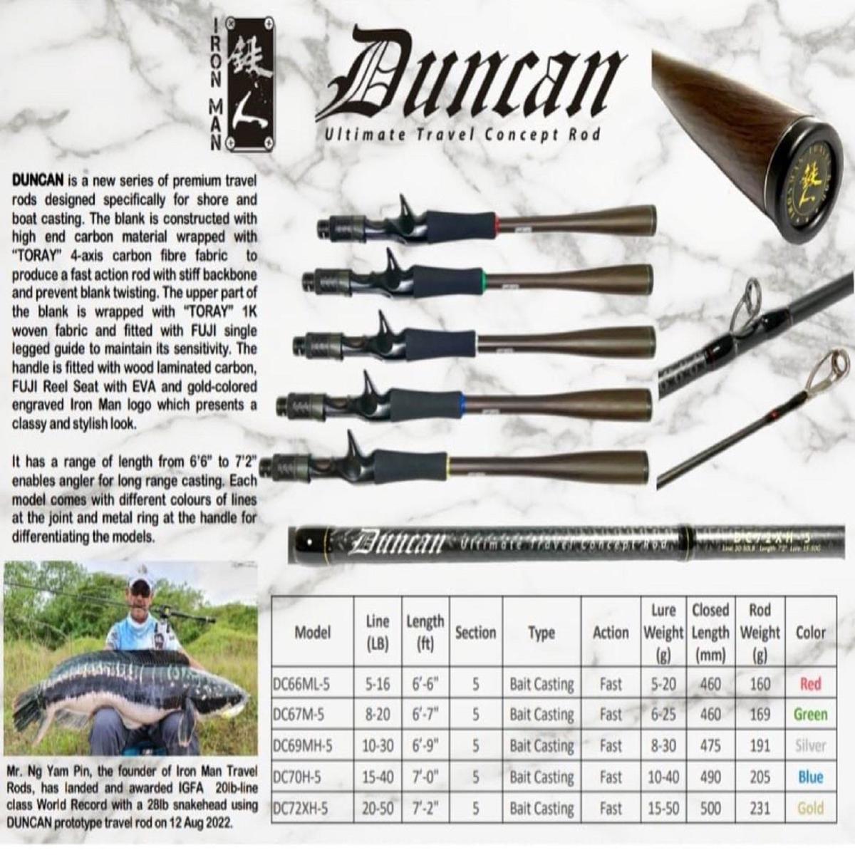 Iron Man Baitcast Rod Duncan DC70H-5 (2036)