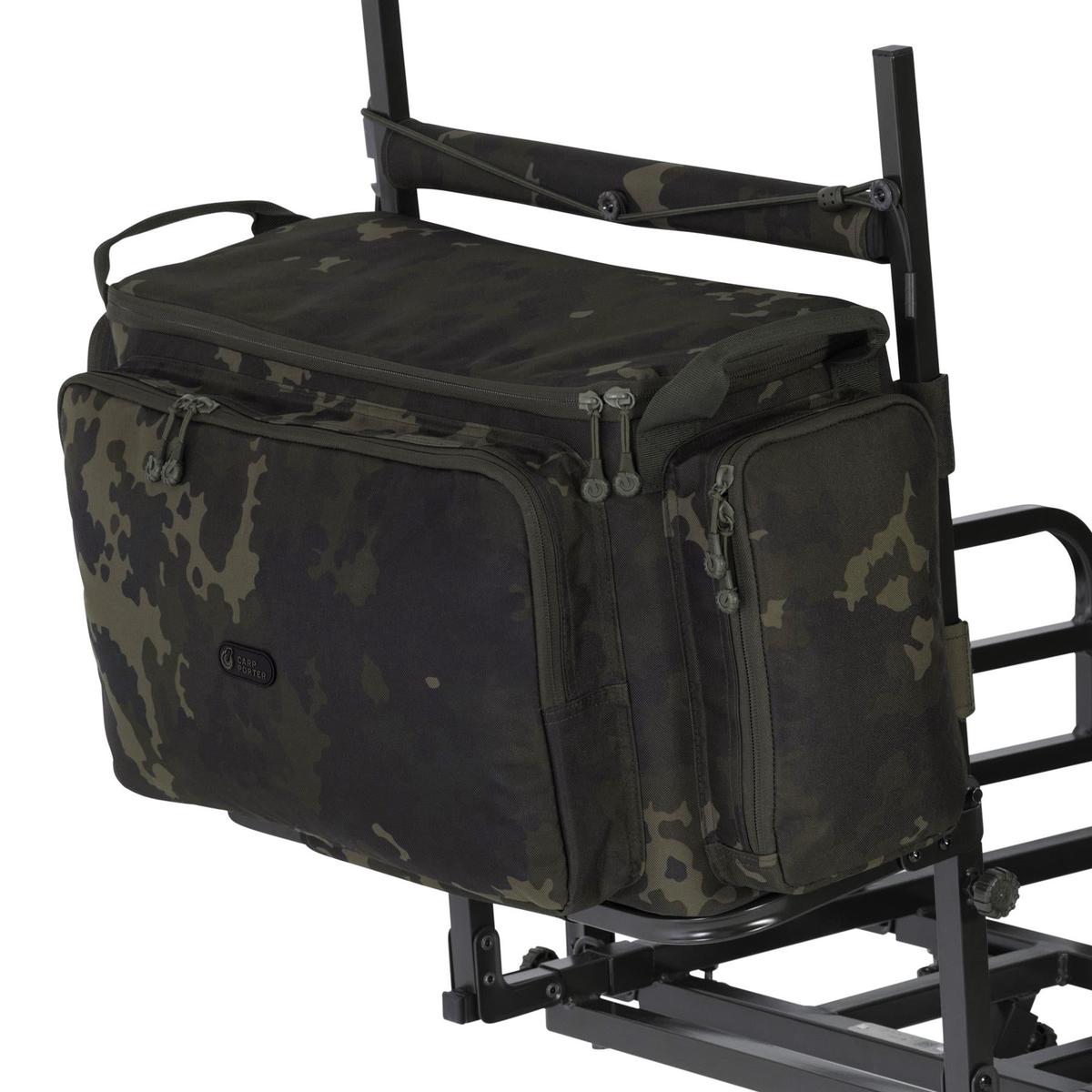 Carp Porter Large Front Barrow Bag Dark Kamo