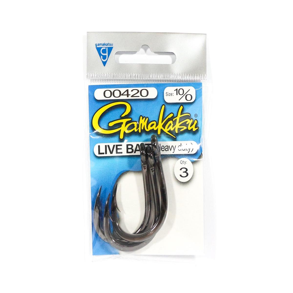 Gamakatsu Live Bait Heavy Duty Size 10/0 ,3 Per pack (5512)