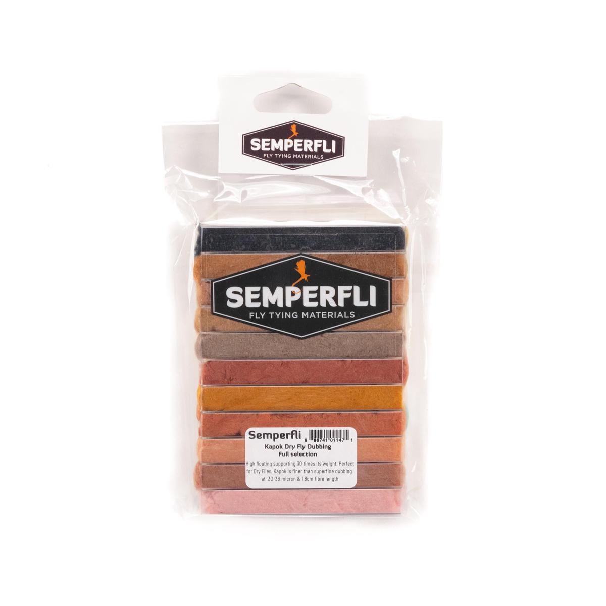 Semperfli Kapok Dry Fly Dubbing Full Selection Dispenser