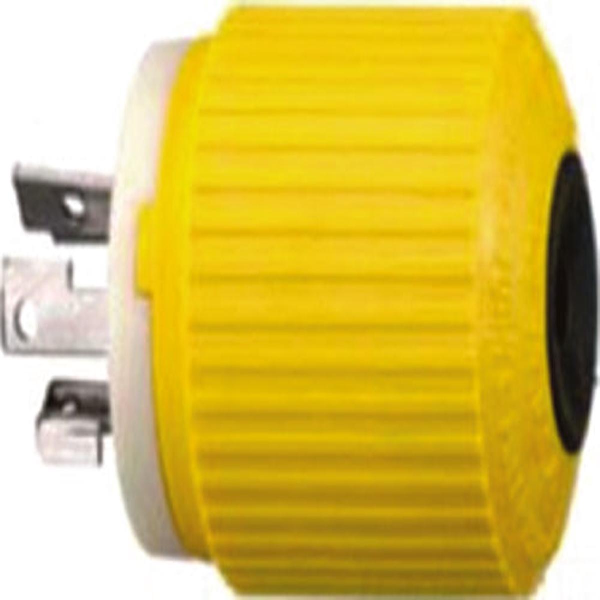 Hubbell HBL328DCP Yellow Electric Fishing Reel 30A 28VDC Male Plug - All 12, 24 and 32 Volt DC Fishing Reel Systems.