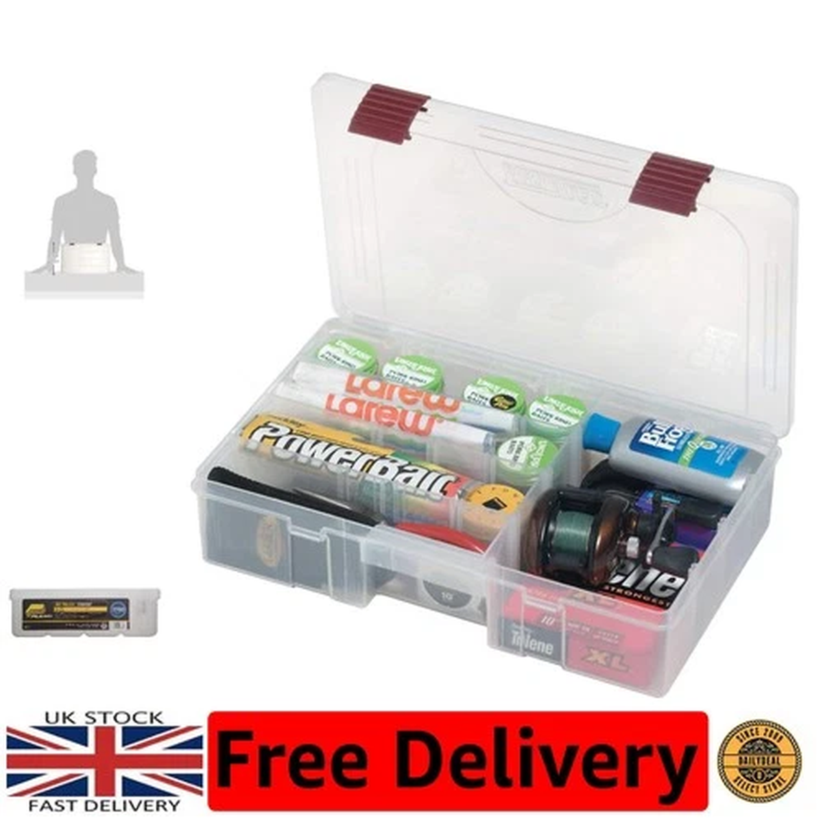 Organize Fishing Gear with ProLatch 3700 Deep Tackle Box - 21 Compartment Design