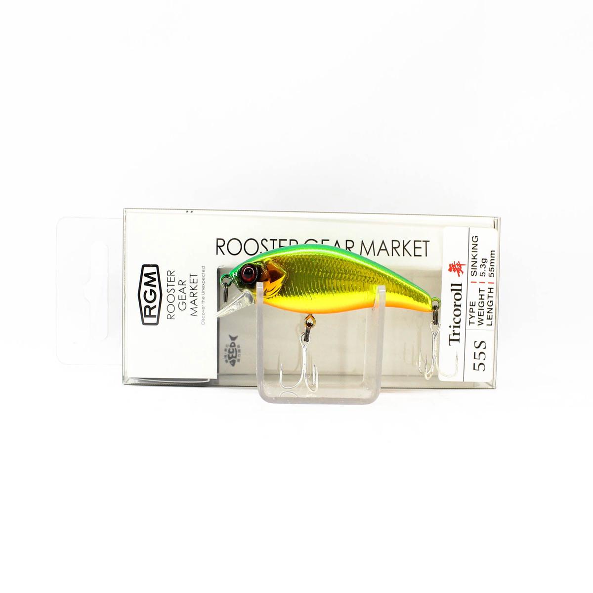 Jackall RGM Tricoroll Mai 55S Sinking Lure Green Gold (0963)