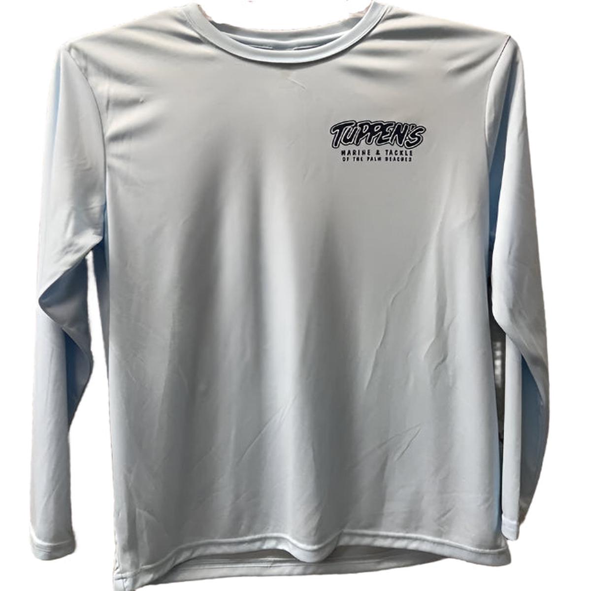 Tuppen's Youth Ice Blue Long Sleeve Mahi Performance Shirt