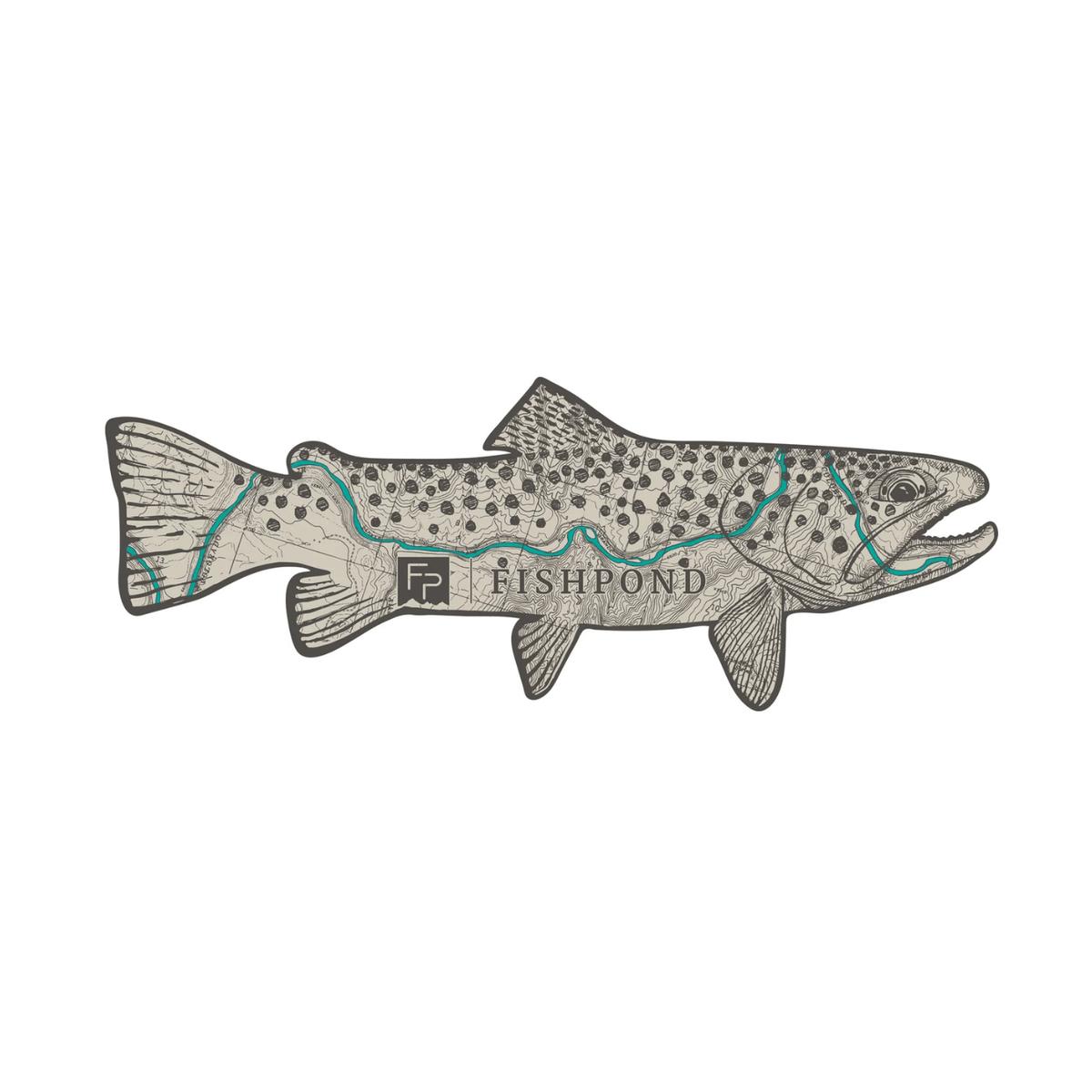 Fishpond Topo Trout Sticker