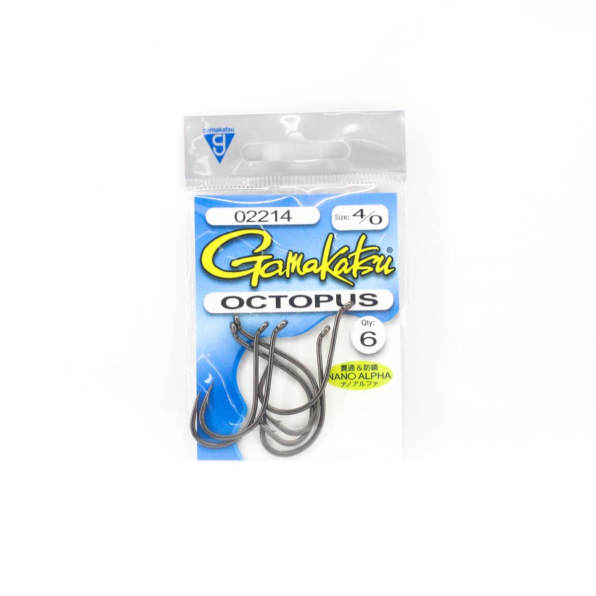 Gamakatsu Octopus Hook Nano Alpha Size 4/0, 6 Per Pack (5100)
