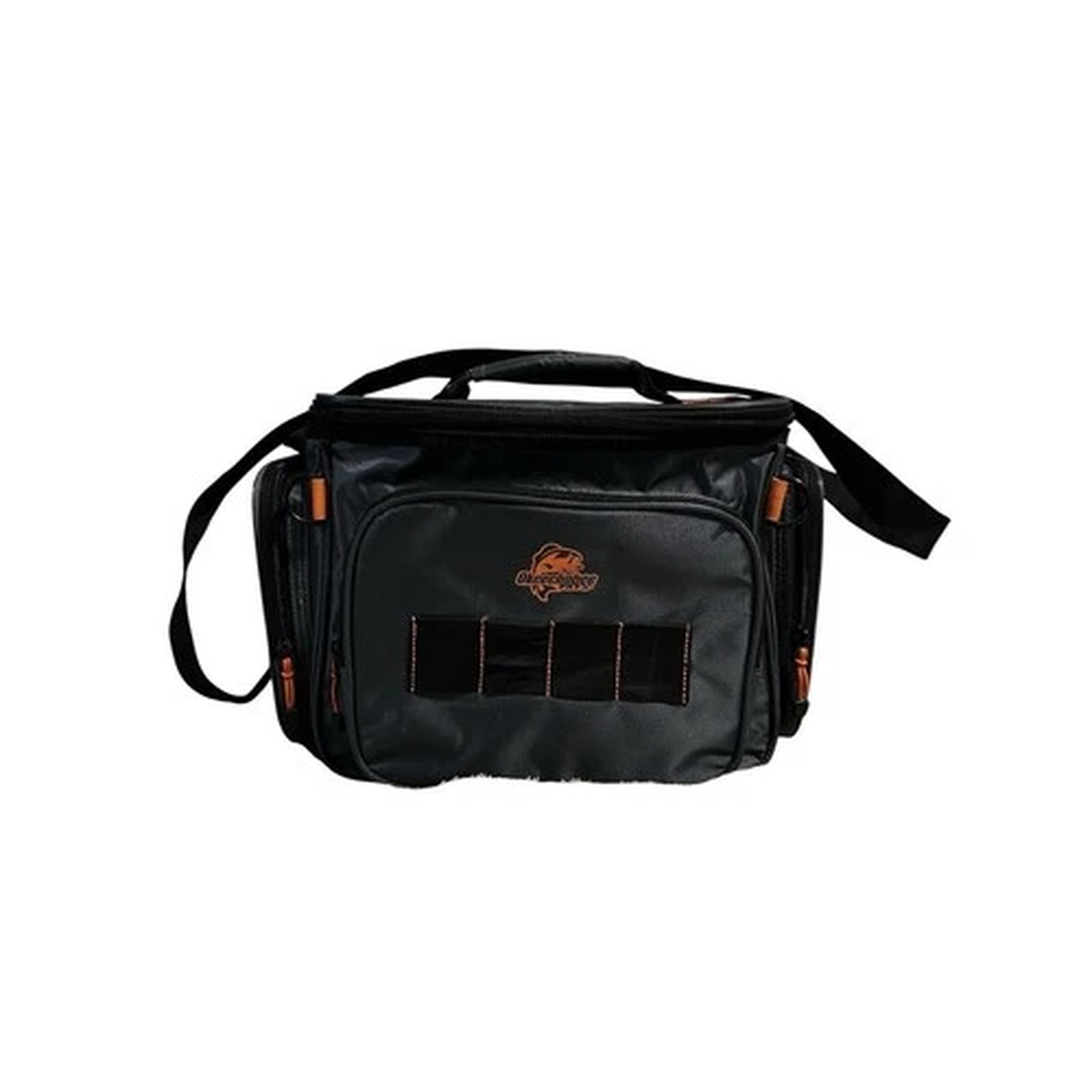 Okeechobee Fats Fishing Tackle Bag Gray Orange Medium Soft Side Shoulder Strap
