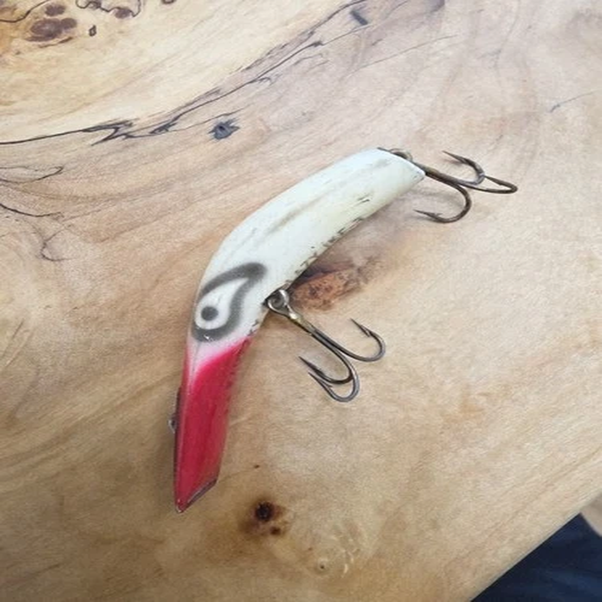 VTG Kautzky Lazy Ike 3 Red White Bait Lure Fishing Tackle
