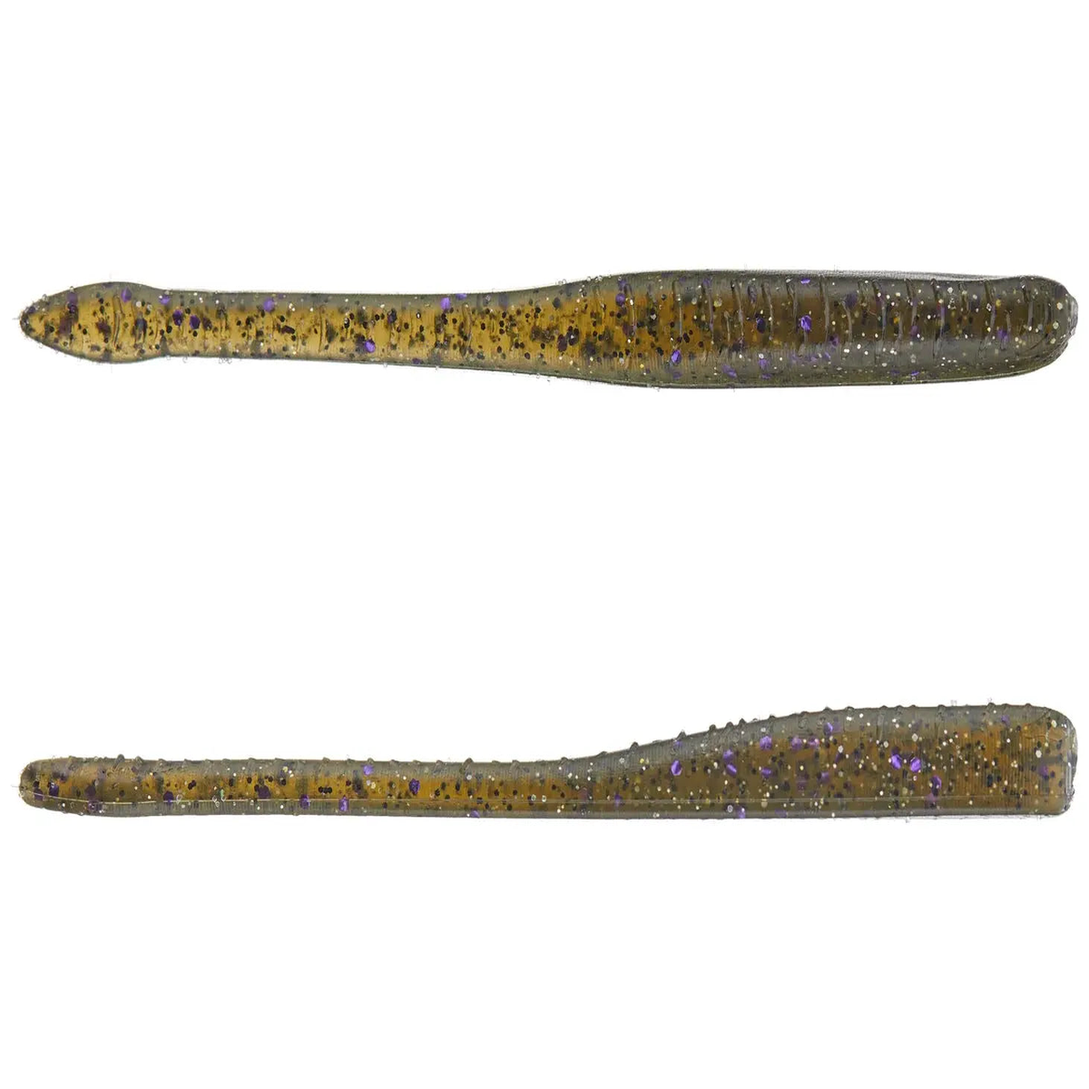 Great Lakes Finesse 4" Drop Worm - Grn Pumpkin Purpl Flk 8pk
