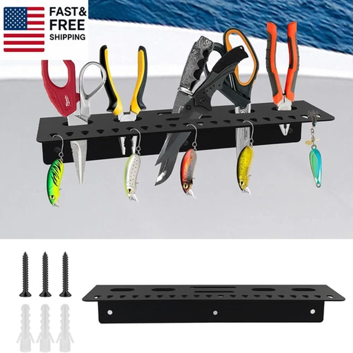 Fishing Tool Holder for Boat,Fishing Tool Organizer for Boat,Pliers,Knives,Lures