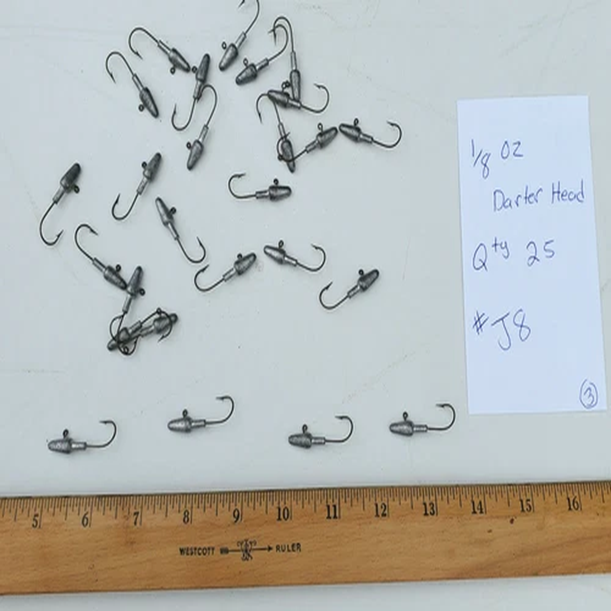 Darter Head Jigs Lot - Bullet weghit 1/8 Hooks - Fishing Tackle Lot 25 Qty #J8