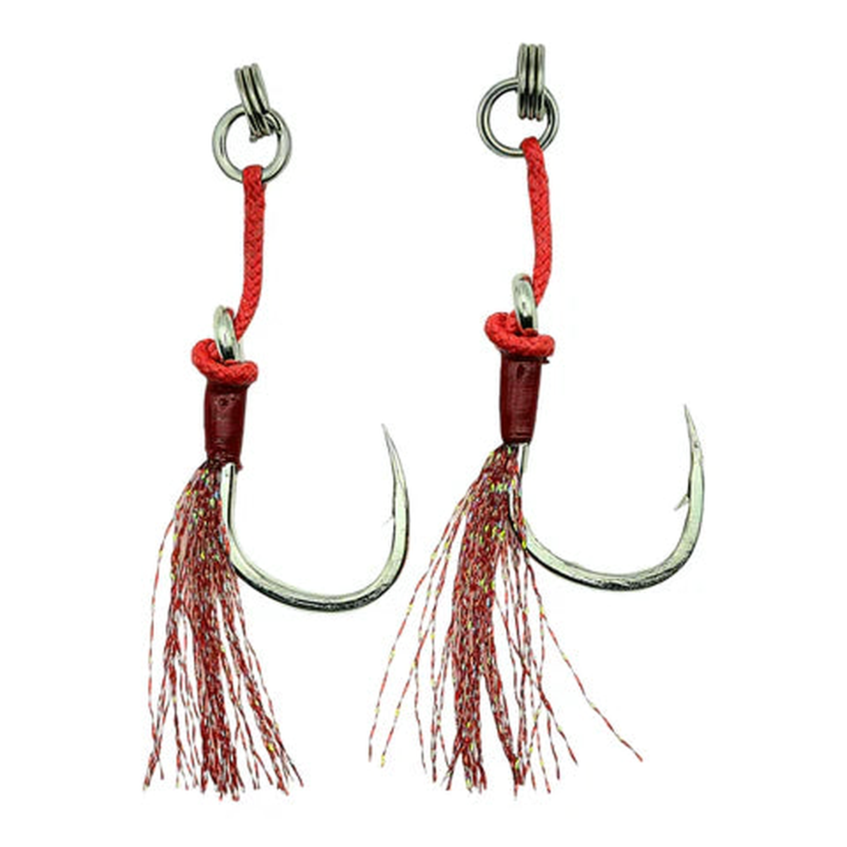 Johnny Jigs Pro Jigger Single Assist Hooks With Triple Split Ring 2/0