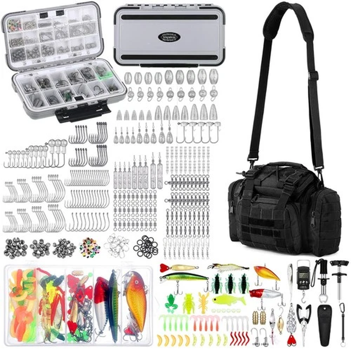 482 Pcs Gifts for Men Fishing Gear Equipment Sling Tackle Bag Lightweight Fis...