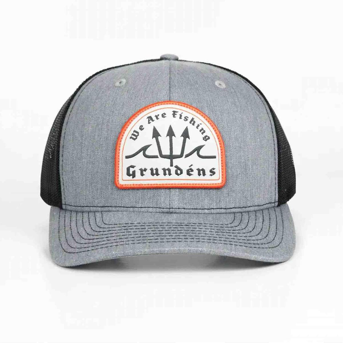 Grundens Poseidon Trucker Cap - Heather Grey/Black - One Size