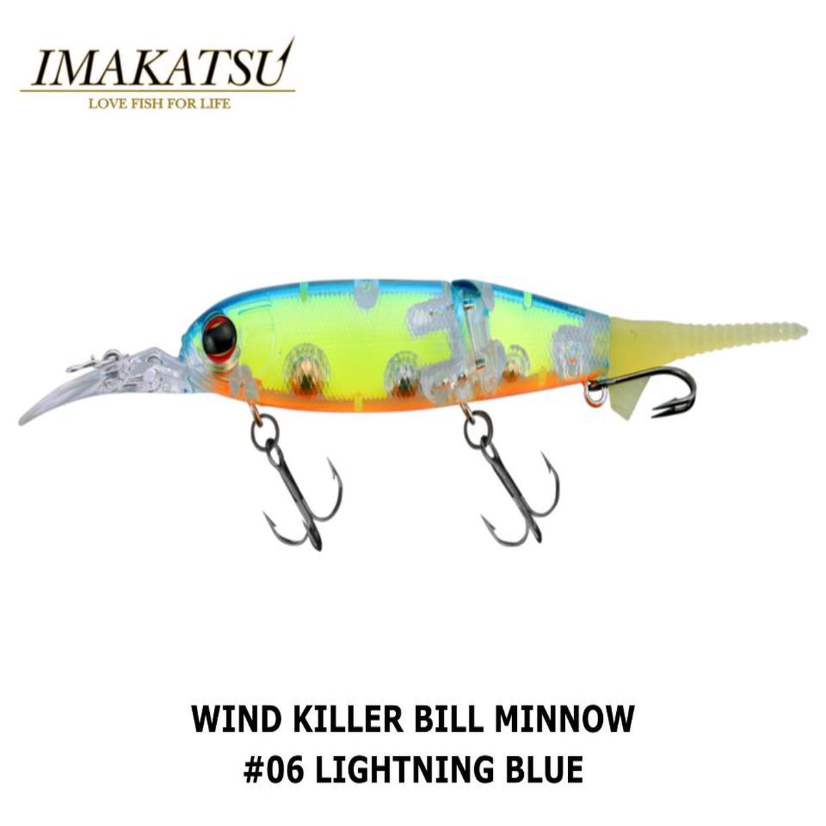 Imakatsu WIND KILLER BILL MINNOW #06 LIGHTNING BLUE