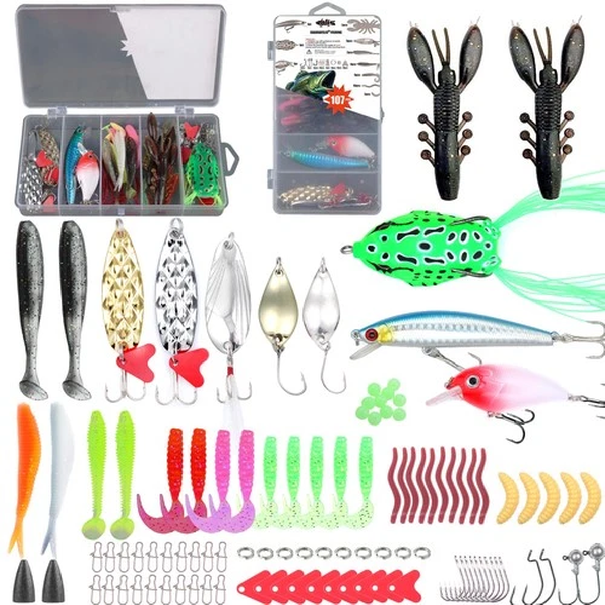 Fishing Gear Fishing Lures Kit for Freshwater and Salt...