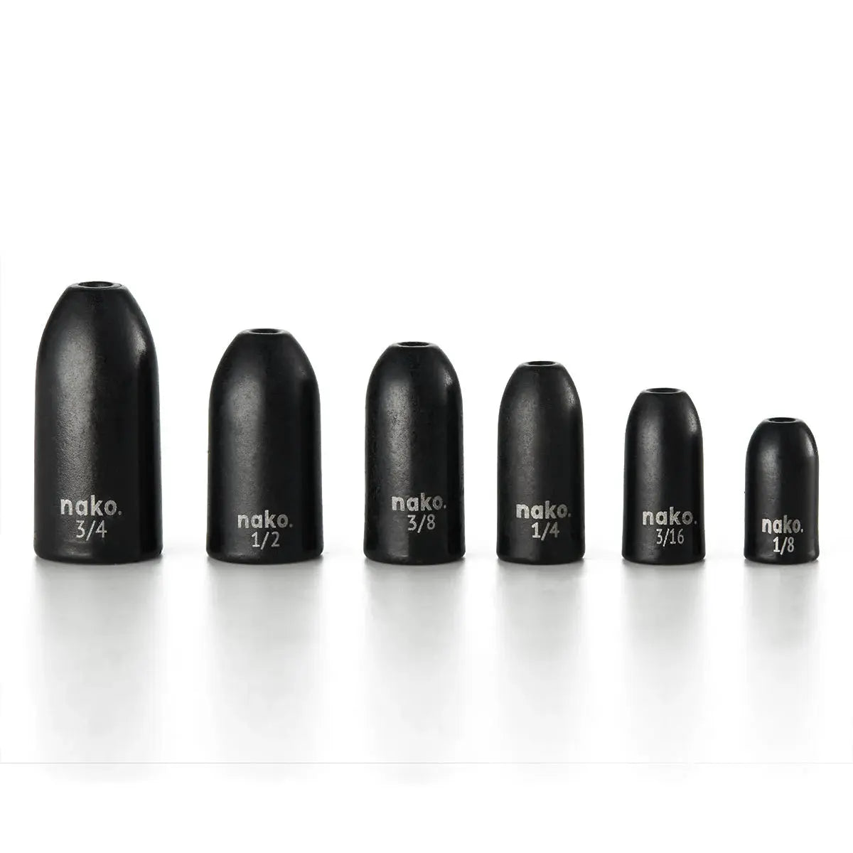 Nako Tungsten Worm Weight - 1/16oz 5pk Black
