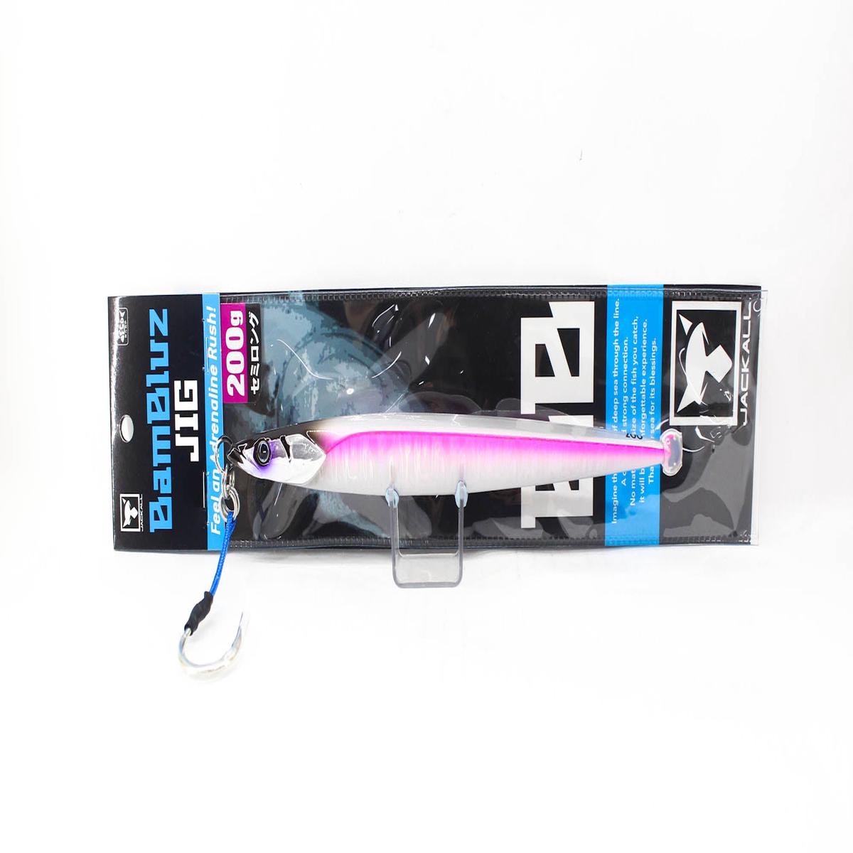 Jackall Metal Jig Bambluz Semi Long 200 grams UV Laserpink (2971)