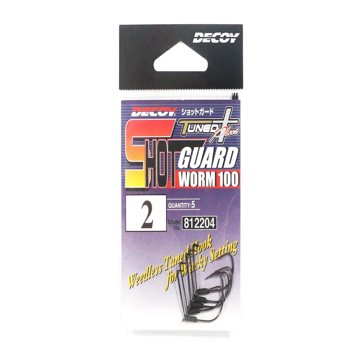Decoy Worm 100 Shot Guard Weedless Worm Hook for Wacky Style Size 2 (2204)