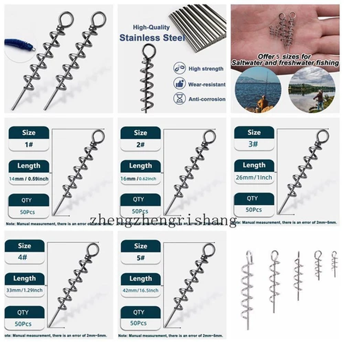 Fishing Soft Lures Spring Twist Lock Bait Worm Keeper for Crank Hook Soft Lures