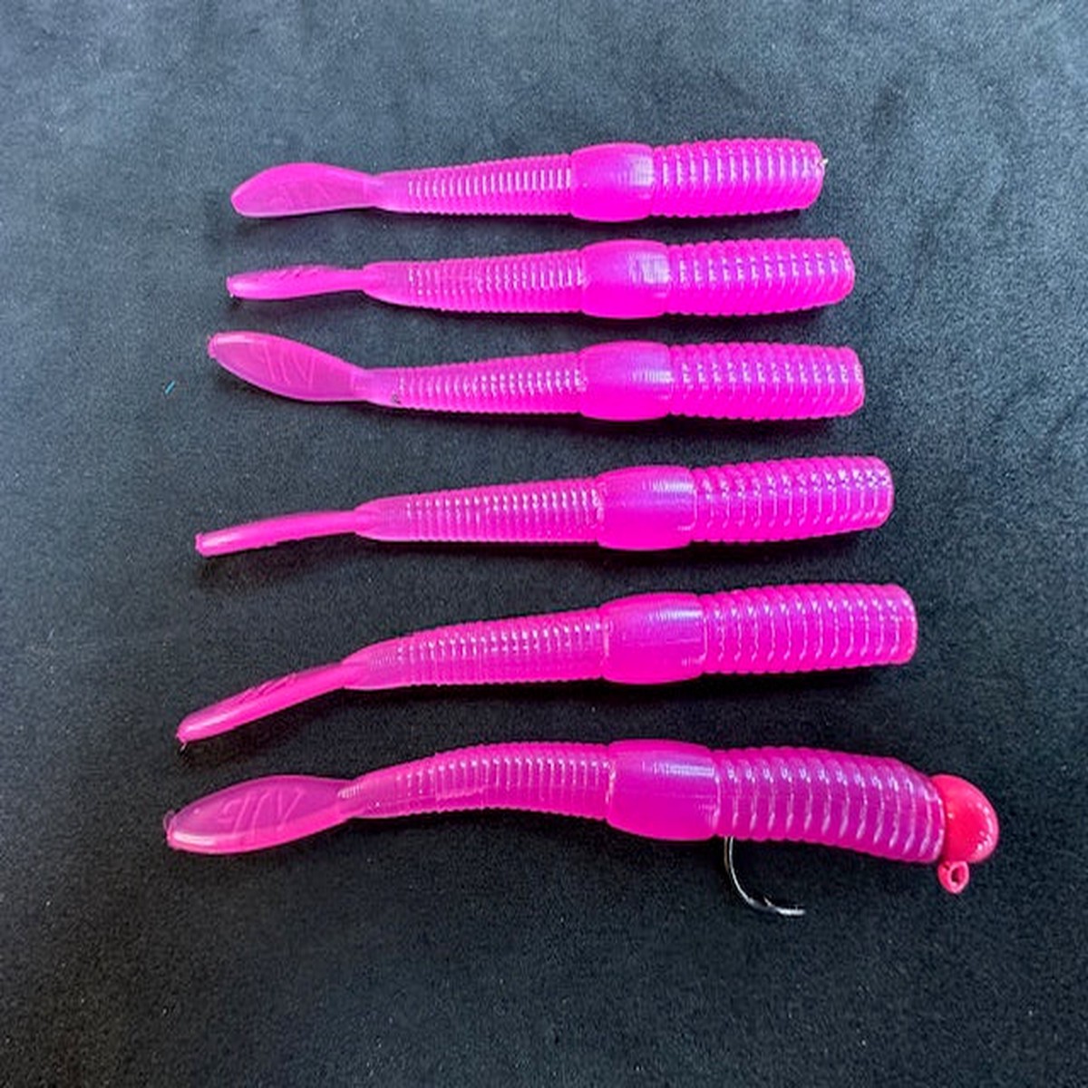 4" (Clack Cerise) Steelhead Worms (6 Pack)