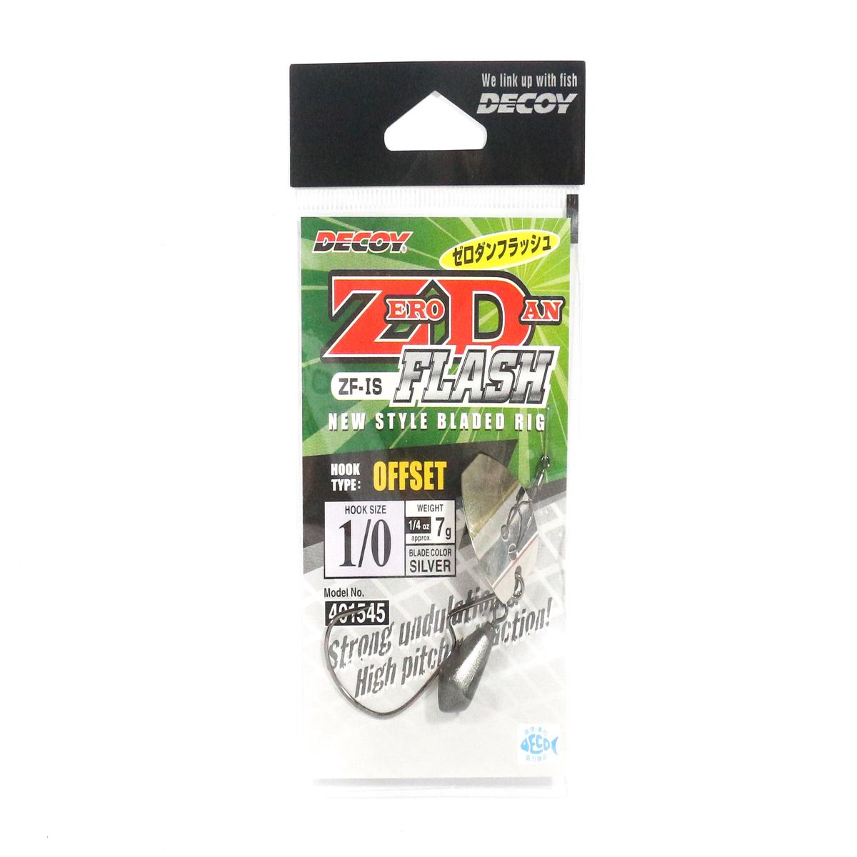 Decoy ZF-1S Zero Dan Flash Offset Worm Hook Size 1/0 , 7 grams (1545)