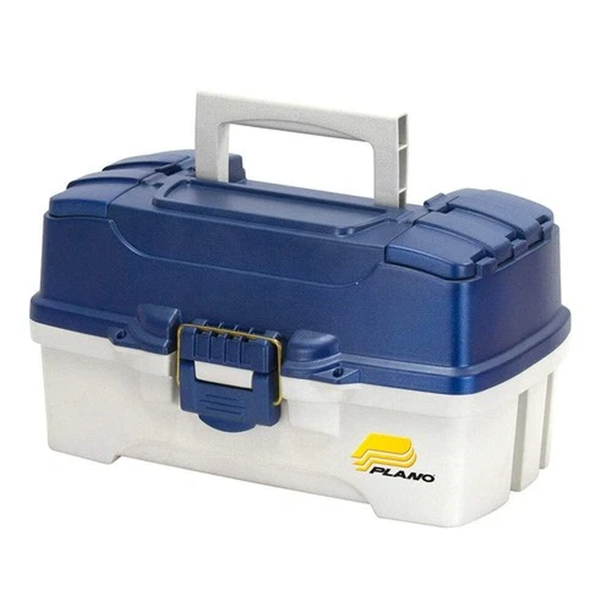 Plano 2 Tray Tackle Box Dual Top Access Blue Off White Storage Organizer