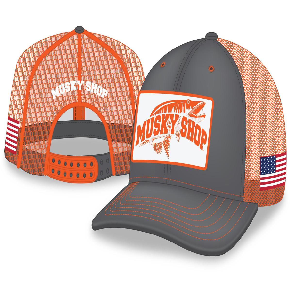 Musky Shop Charcoal Blaze Mesh Trucker Cap