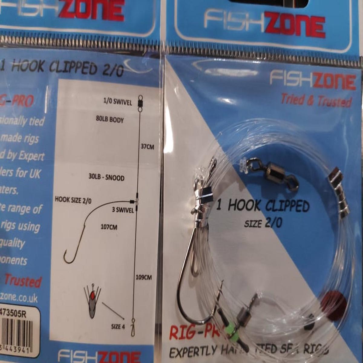Fishzone 1 Hook Clipped Size 2/0
