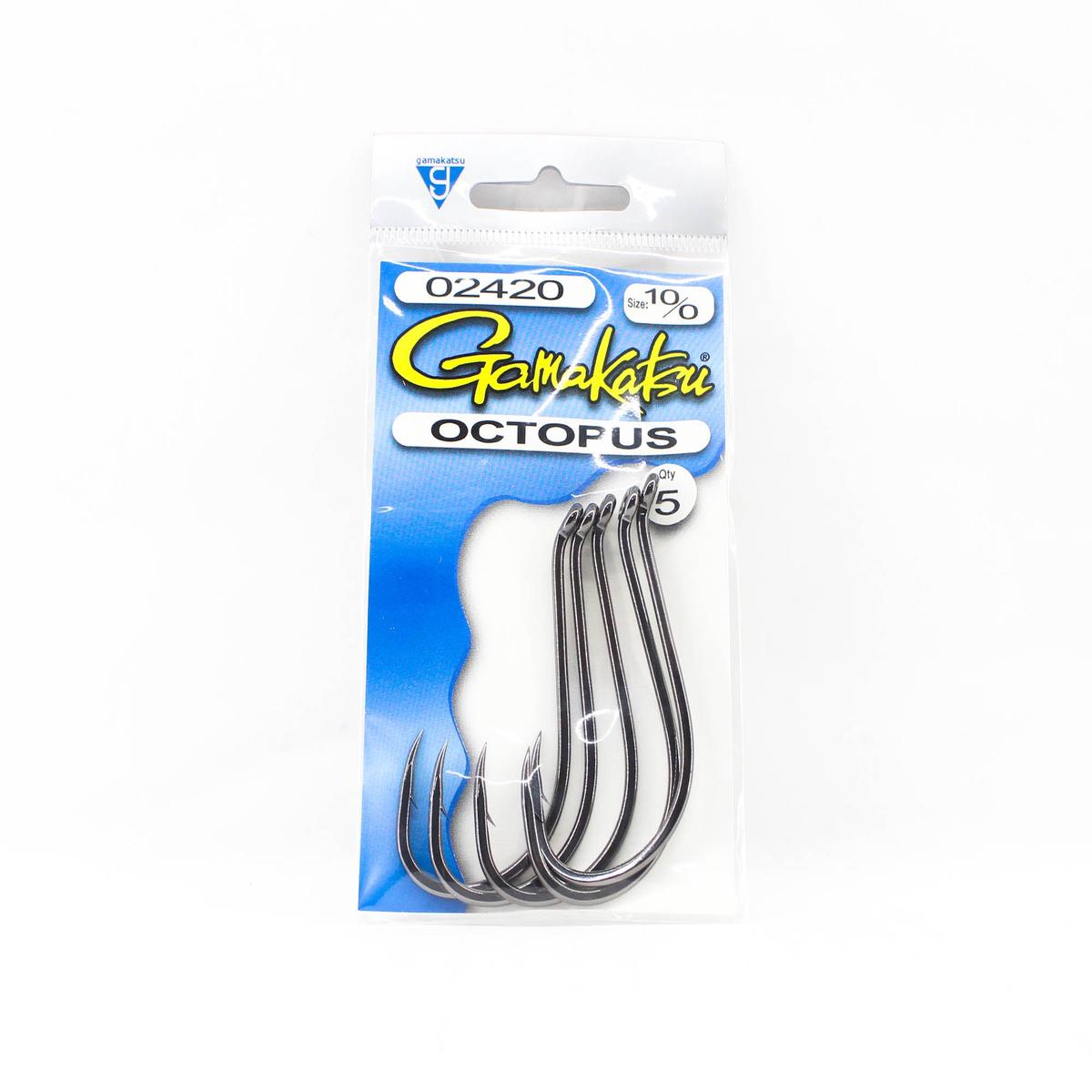 Gamakatsu Octopus Hook Black Size 10/0 ,5 Per pack (5208)
