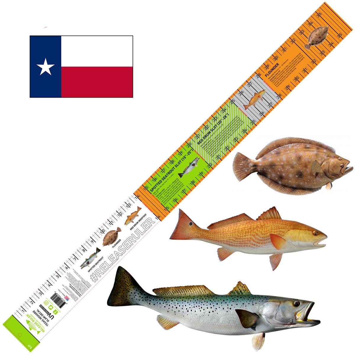 Release Ruler Texas Inshore Slam Ruler - Decal