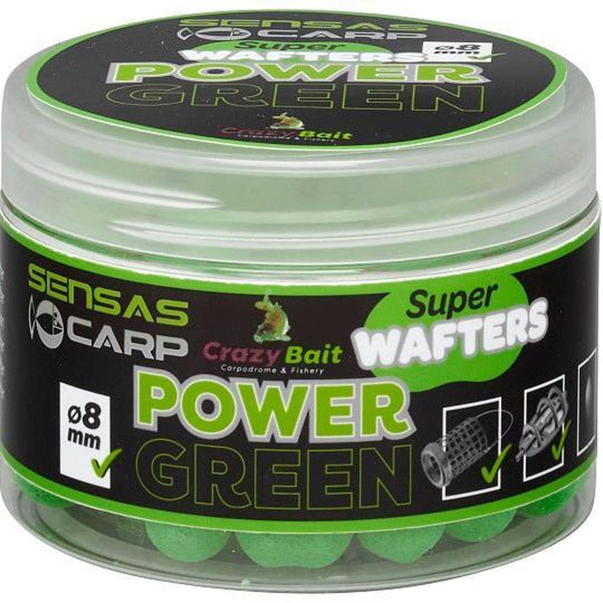 Sensas Super Wafters 8mm Power Green 60g