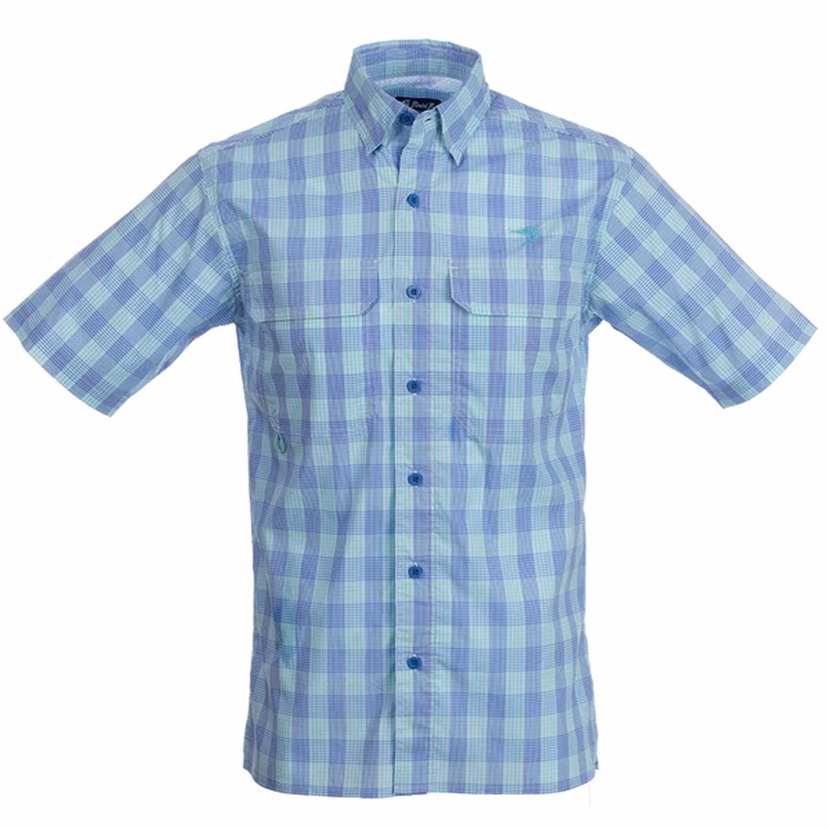 Bimini Bay Pine Island Men's Short Sleeve Plaid Shirt