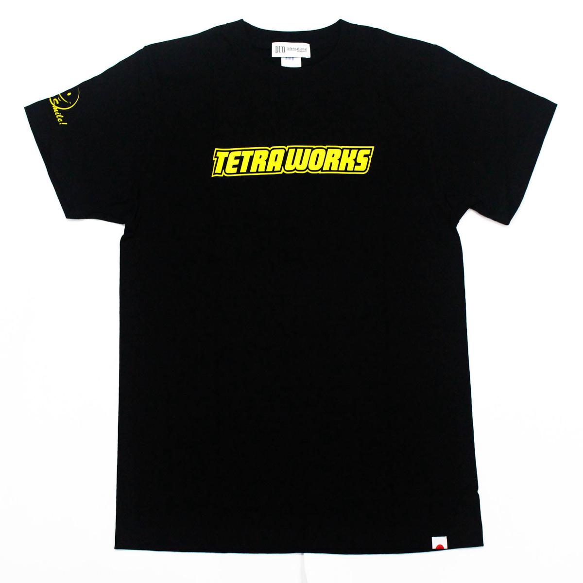 Duo T Shirt Tetra Works More Smile Short Sleeve Cotton Black Size M (3808)