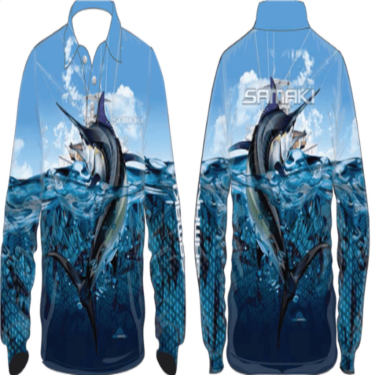 Samaki Black Marlin Shirt - Adult