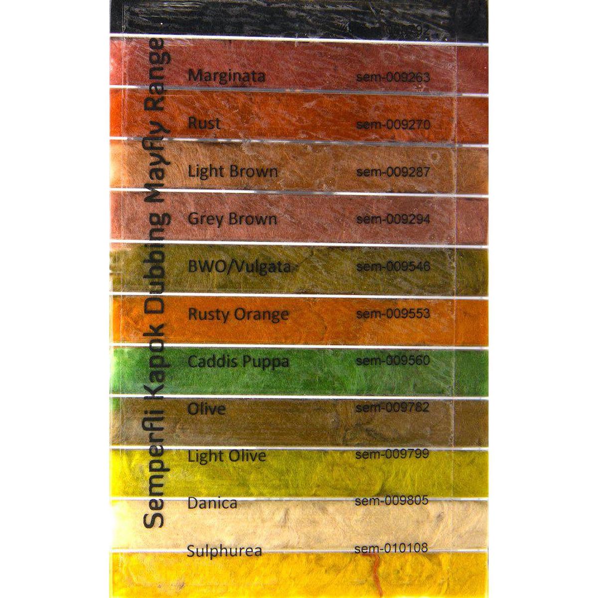 Semperfli Kapok Dry Fly Dubbing Mayfly Dispenser