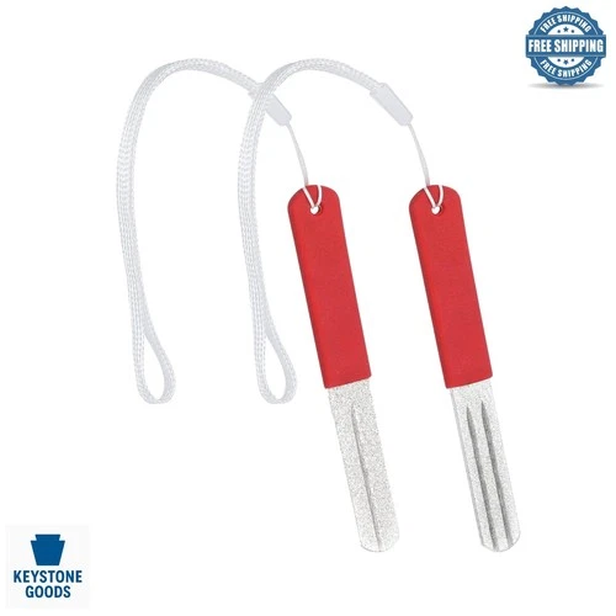 2Pcs Fishing Hook Sharpeners with Double-Sided Diamond Files